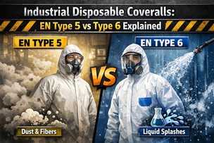 Jednokratni industrijski kombinezoni: EN tip 5 nasuprot tipu 6 objašnjeno